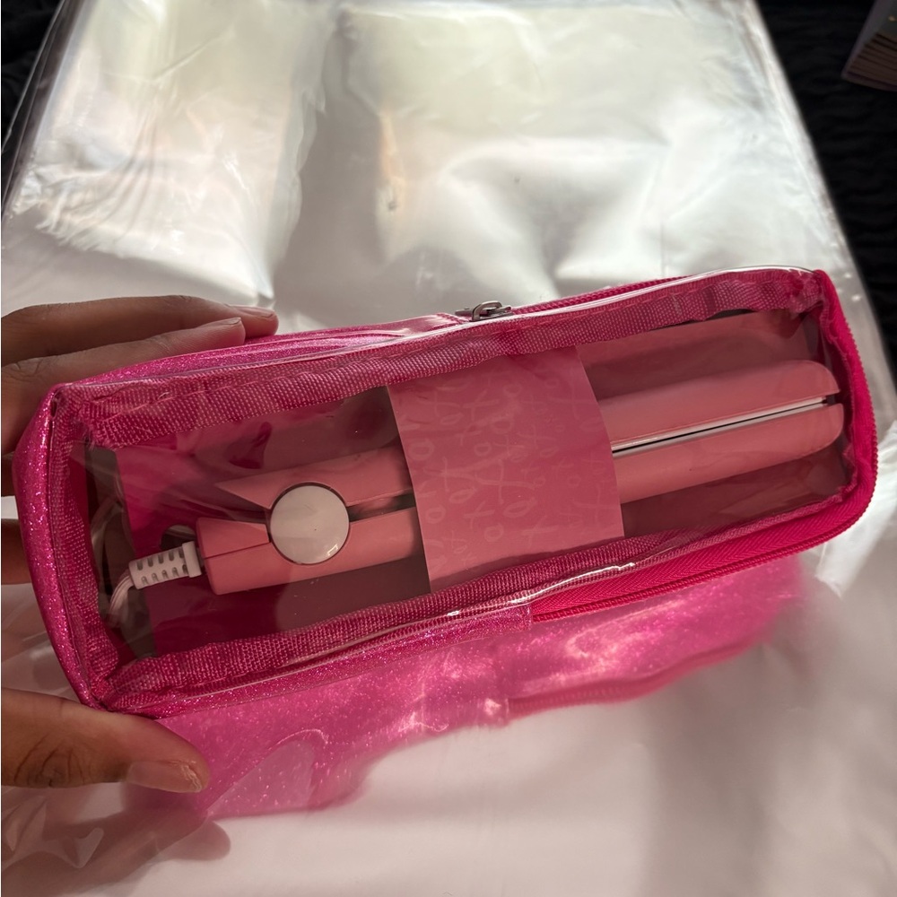Travel Mini Pink Hair Straightener with Case